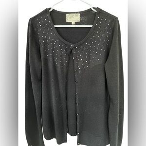 Debbie Morgan Black Cardigan with Studded Detail